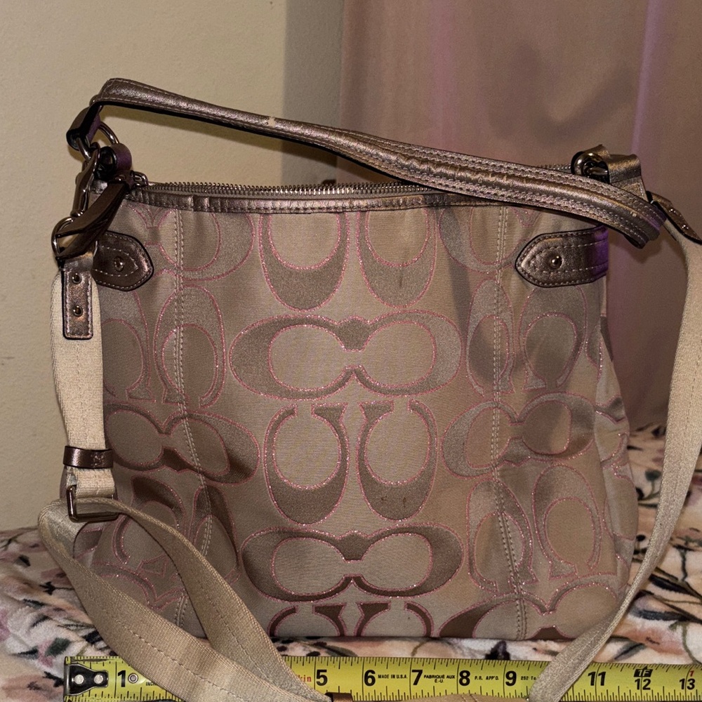 Coach Beige and Brown Crossbody Bag - Picture 8 of 14